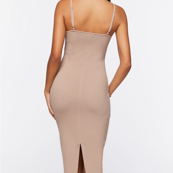 NWT Tan midi bodycon dress - Picture 2 of 4